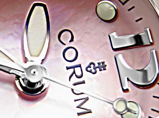 Foto 3 - Corum Bubble Medium Uhr Perlmutt Rosa, Stahl Ungetragen, U1498